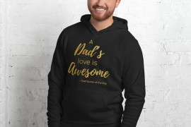 A Dad's Love is Awesome Men's Heavy Hoodie - Image 3