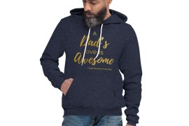 A Dad's Love is Awesome Men's Heavy Hoodie - Image 2
