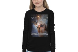 Out of This World Youth Long Sleeve Tee - Lagoon Nebula