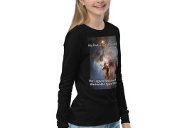 Out of This World Youth Long Sleeve Tee - Lagoon Nebula - Image 4